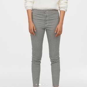 HM High Waist houndstooth Twil Pants
